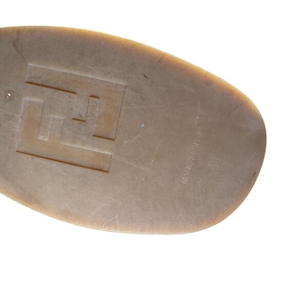 FENDI Junia Espadrille Canvas Patent Leather Sneakers Size 41 - Picture 9 of 9